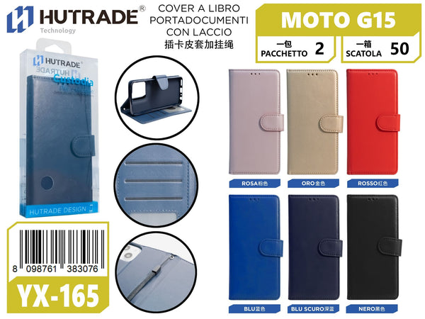 COVER A LIBRO PORTADOCUMENTI CON LACCIO MOTOROLA G15 – YX165 005156
