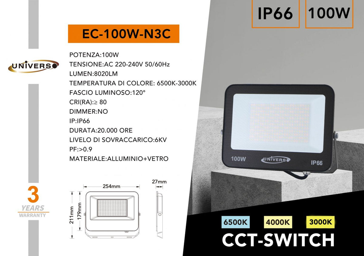 Proiettore LED – EC-100W-N3C