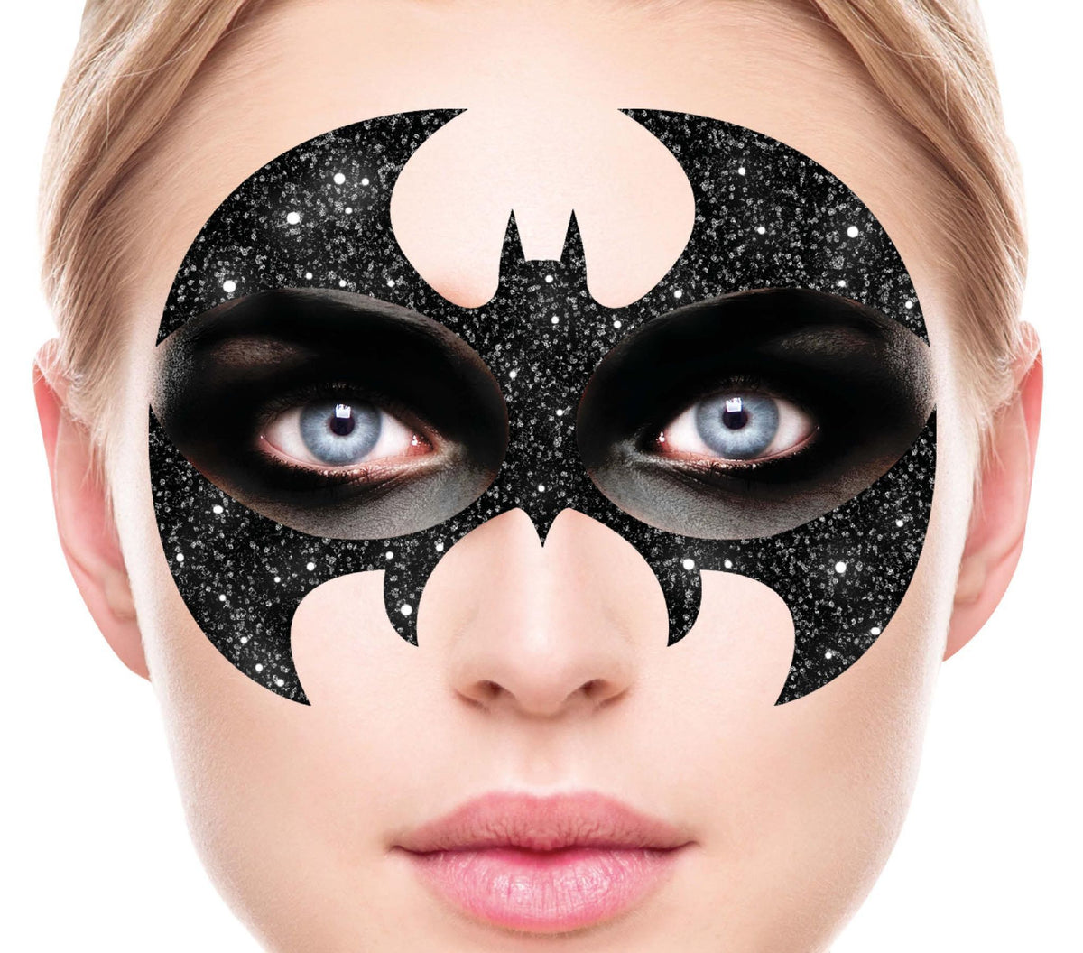 Bat glitter face, 20 × 20 cms.