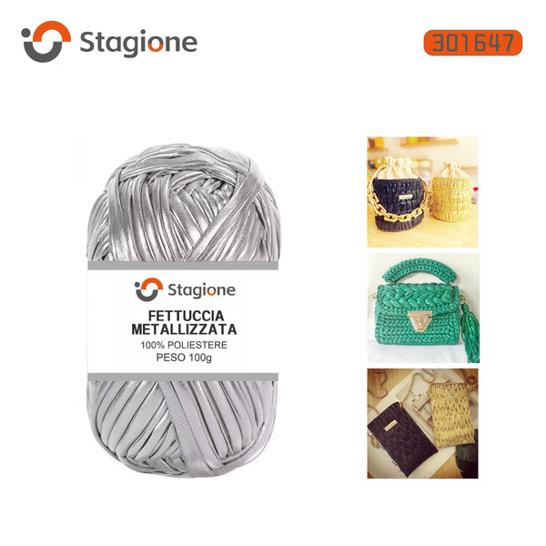 Filato a nastro metallizzato da 100 g