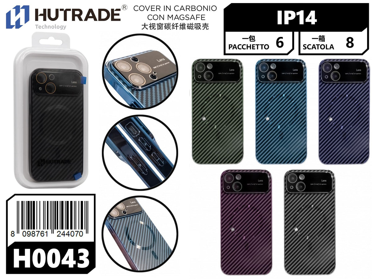 H0043 COVER CARBONIO A MAGSAFE IP14