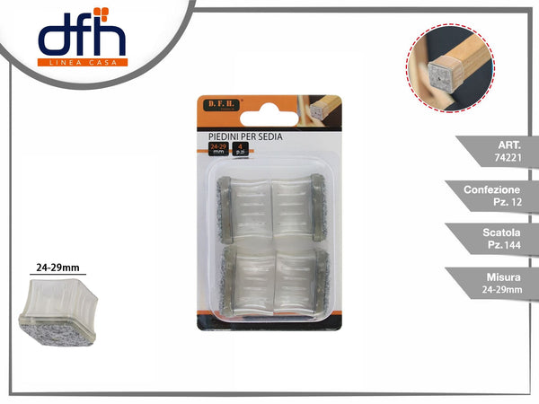 PIEDINI PER SEDIA 24-29 mm 4 pz