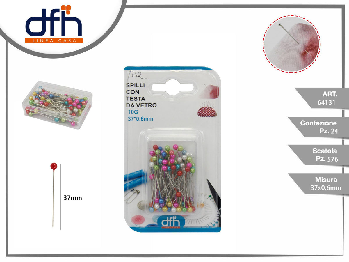 Spilli con testa da vetro