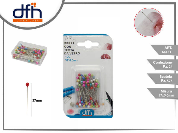 Spilli con testa da vetro