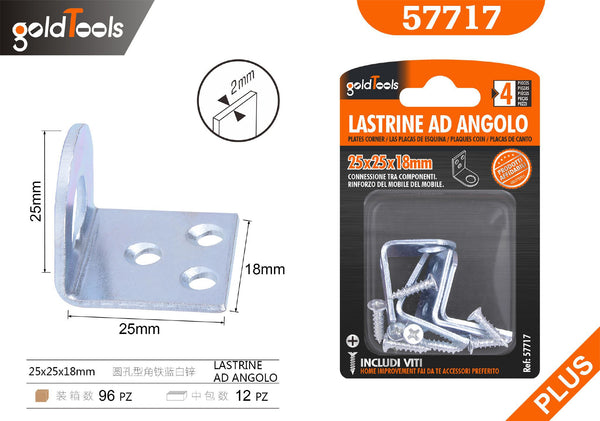 Angolari e piastre 25×25×18MM – art. 57717