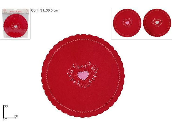 TOVAGLIETTA TONDA FELTRO 2ASS 30 cm GLD-16221-30