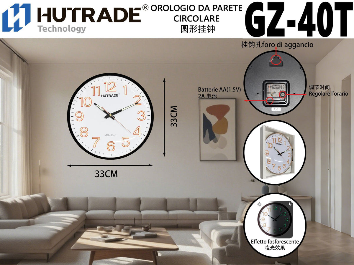 GZ-40T OROLOGIO DA PARETE CIRCOLARE