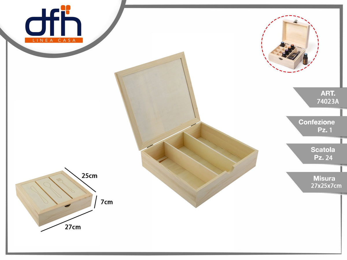 Scolaposate in legno con coperchio