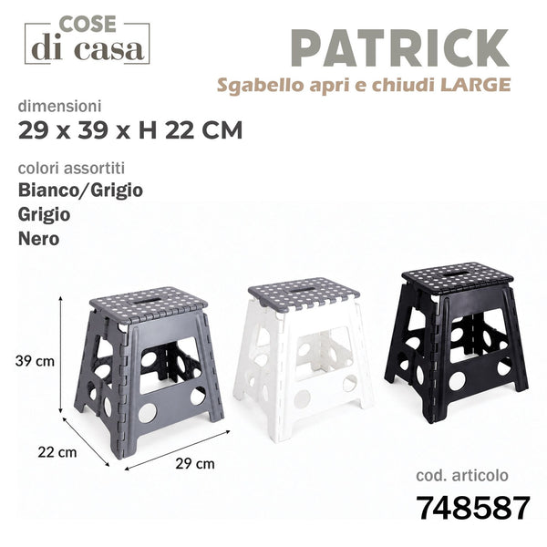 Patrick sgabello apri e chiudi large colori assoriti