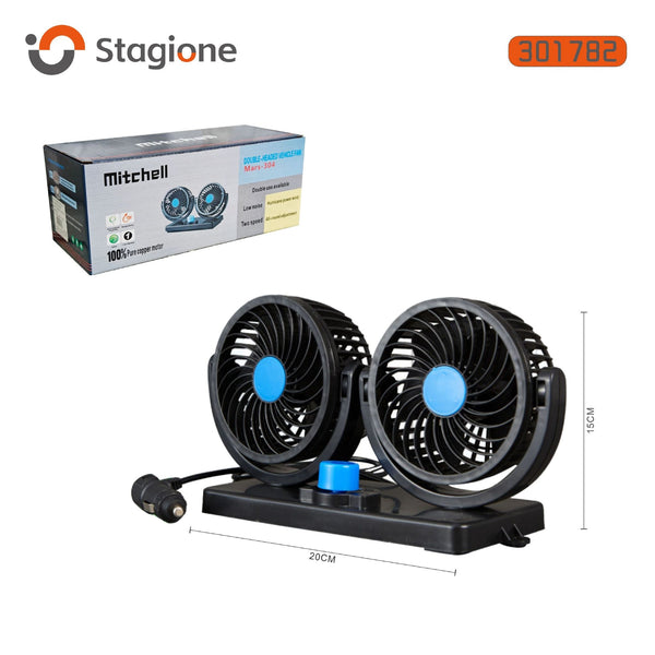 Ventilatore doppio per auto con spina accendisigari