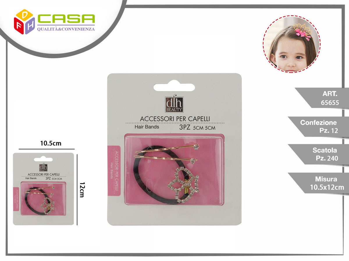 ACCESSORI PER CAPELLI 3 pz