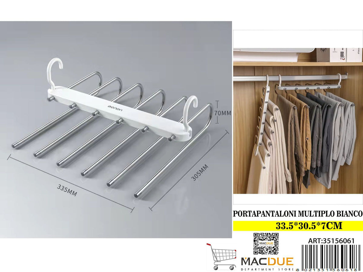 Portapantaloni Multiplo Bianco