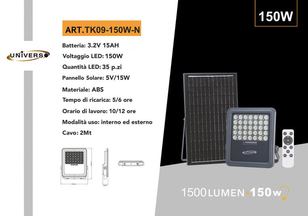 Faretto Solare Universo – TK09-150W-N