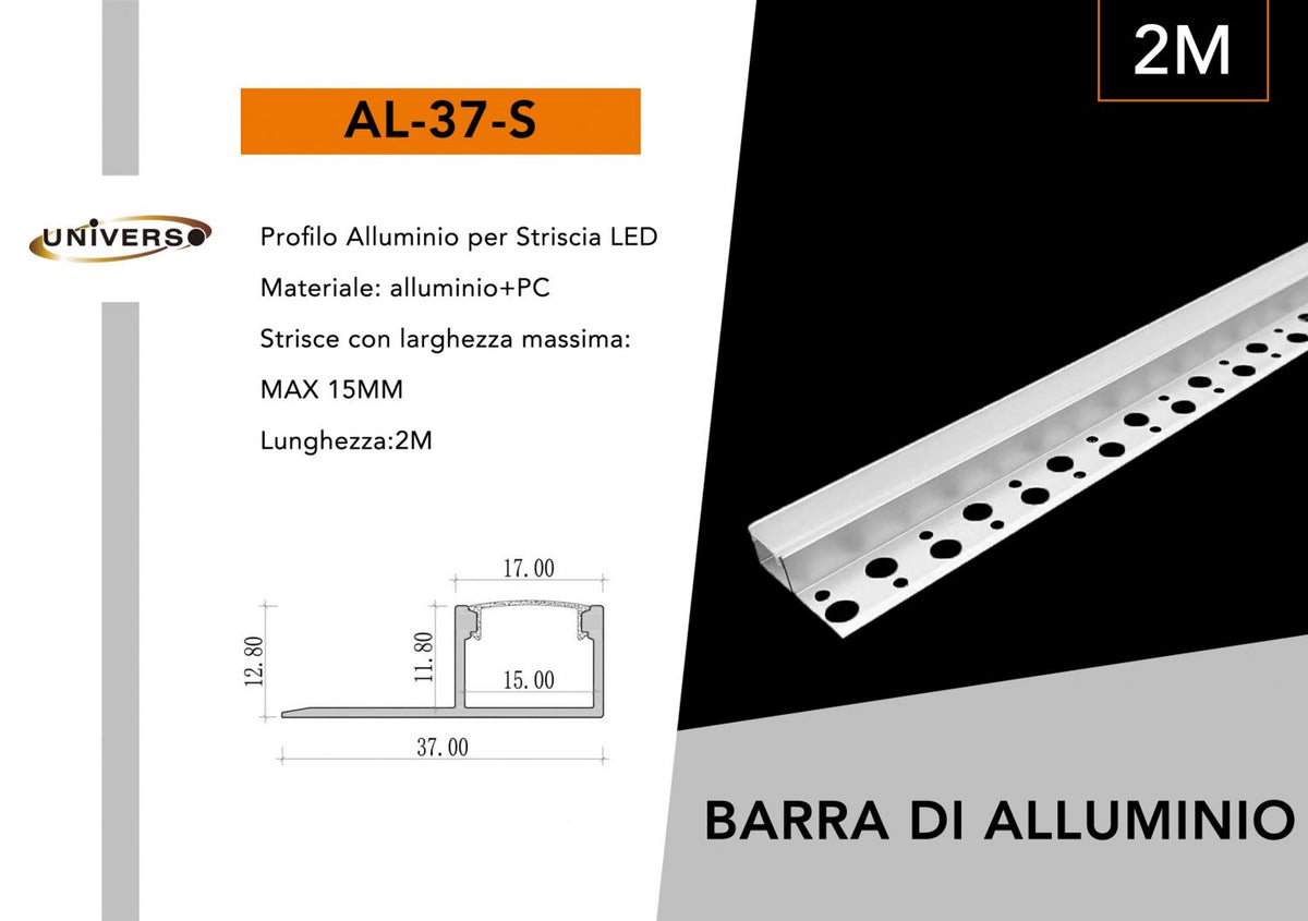 Profilo per strisce LED – AL-37-S