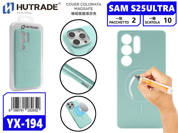 YX-194 COVER COLORATA MAGSAFE SAM S25 ULTRA VERDE