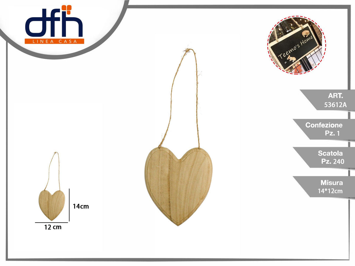 DECORAZIONE DI LEGNO 14 × 12 × 1.0 cm