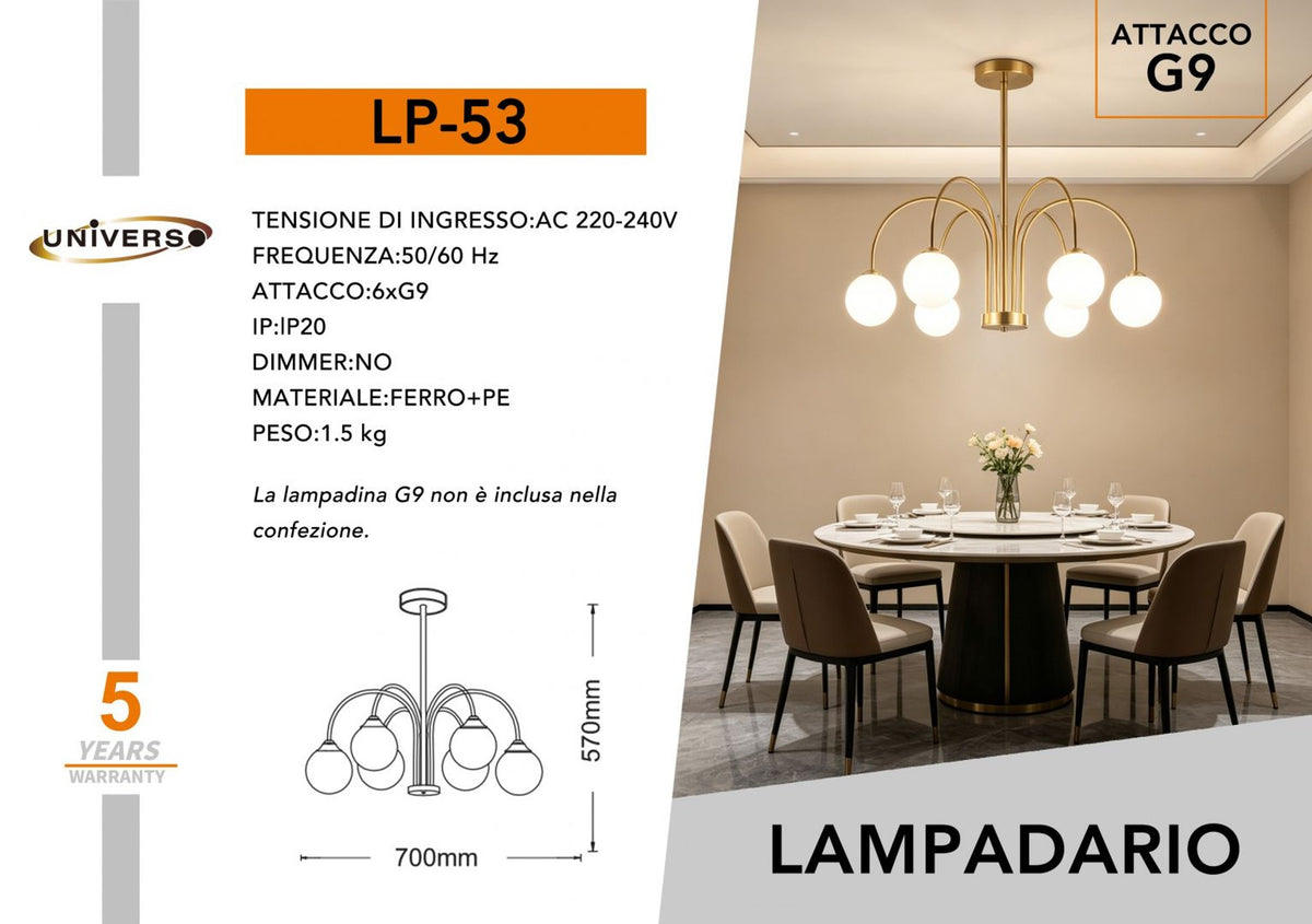 Lampadario Da Sofitto Universo – LP-53