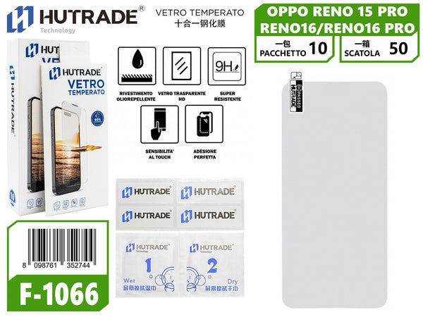 F-1066 PELLICOLA DI VETRO 10 IN 1 OPPO RENO 15PRO/RENO 16/RENO 16 PRO