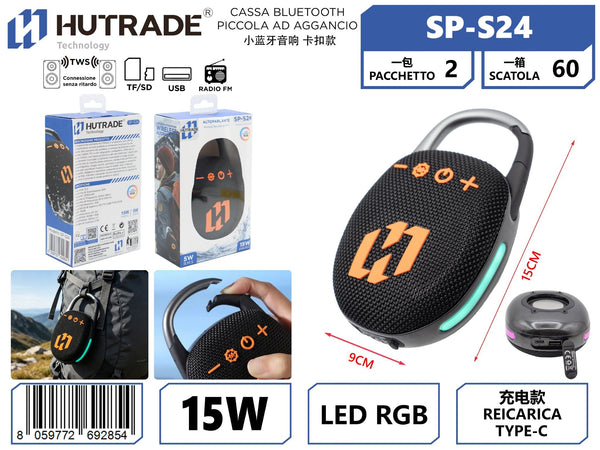 SP-S24 CASSA BLUETOOTH PICCOLA AD AGGANCIO