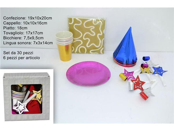 Box party colorato 5 art 30 pz art.due-n9801a006bx