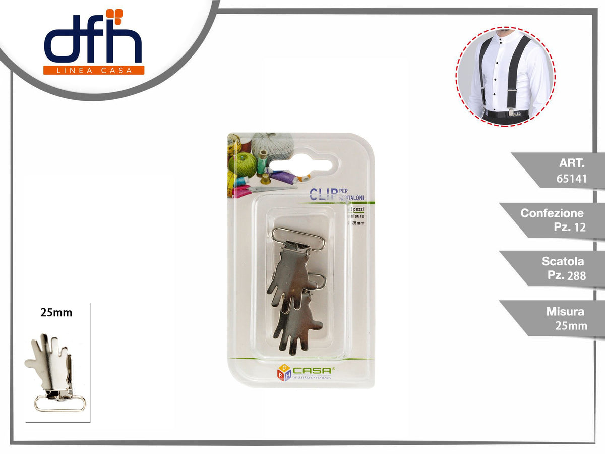 Clip per pantaloni 25 mm — 2 pezzi