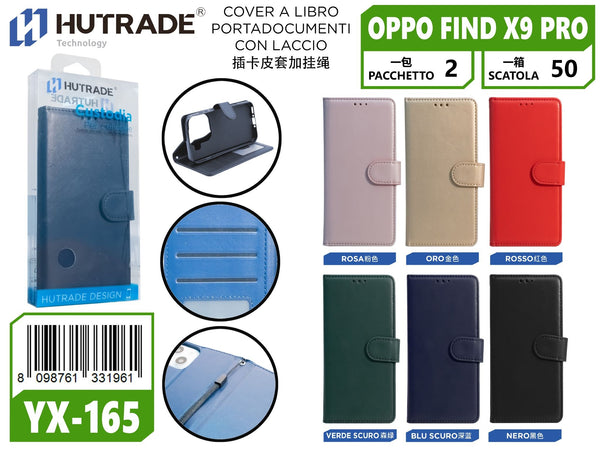 COVER A LIBRO PORTADOCUMENTI CON LACCIO OPPO FIND X9 PRO – YX165 005147