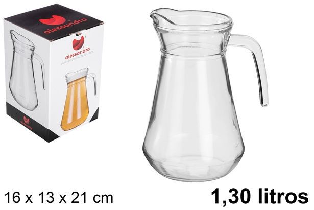 Brocca acqua in vetro 1,3 l.