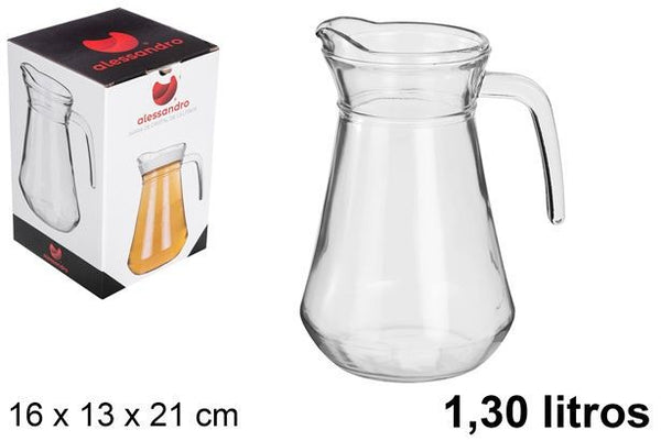 Brocca acqua in vetro 1,3 l.