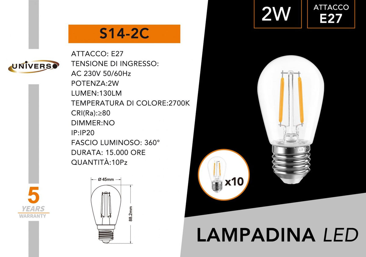 Lampadina S14 Universo – S14-2C