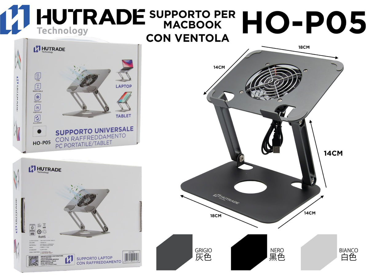 HO-P05 SUPPORTO PER TABLET CON VENTOLA