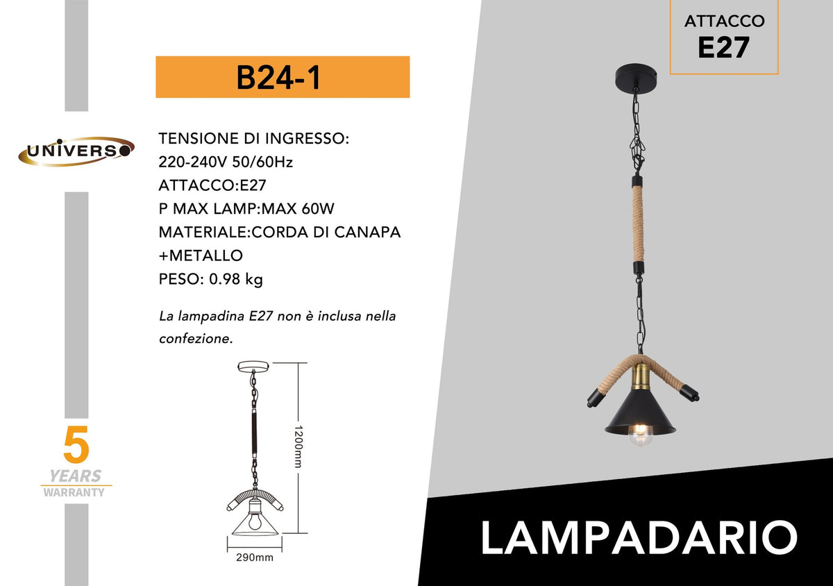 Lampada Da Soffitto Universo – B24-1