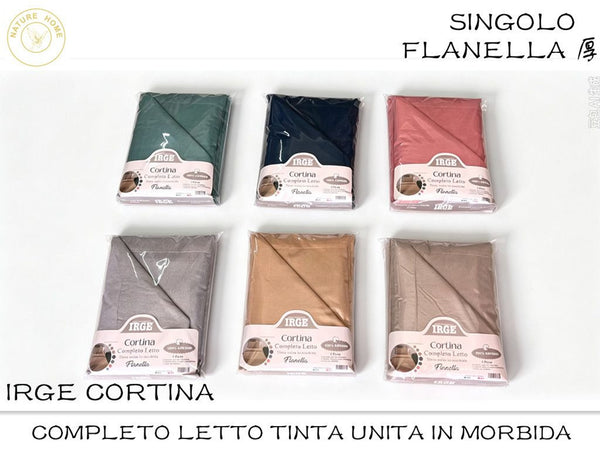 Completo letto in flanella Irge Cortina