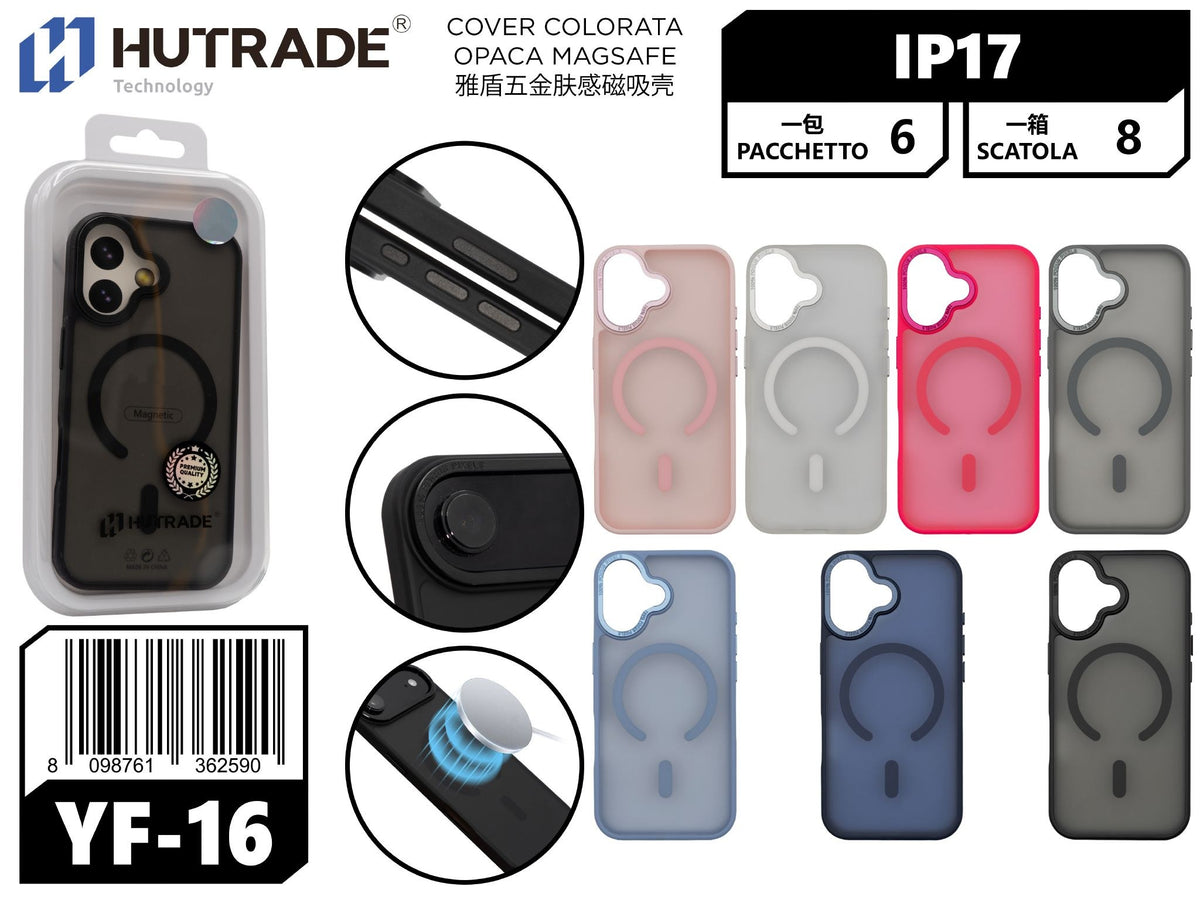 YF-16 COVER COLORATA OPACA CON MAGSAFE IP17