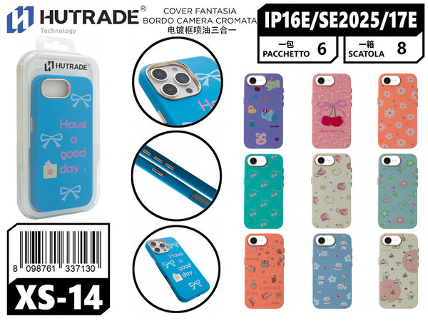 XS-14 COVER FANTASIA BORDO CAMERA CROMATA IP16E/SE 2025/17E