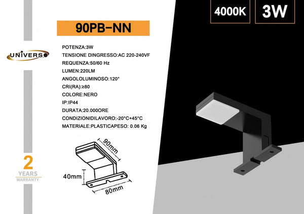 Lampada per specchio – 90PB-NN