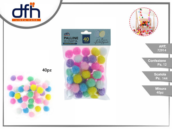 PALLINE DI OVATTA 40 pz