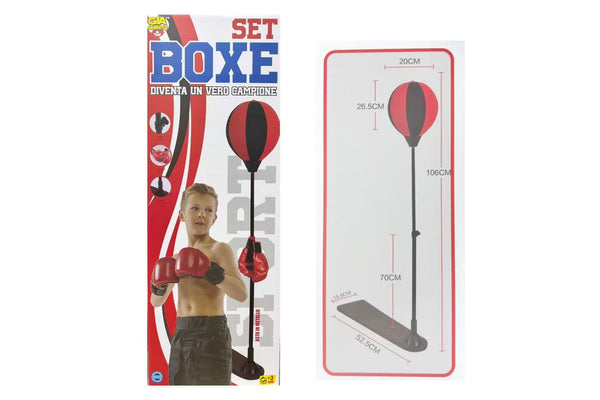 Set boxe giocattolo con piantana e guantoni GV7258