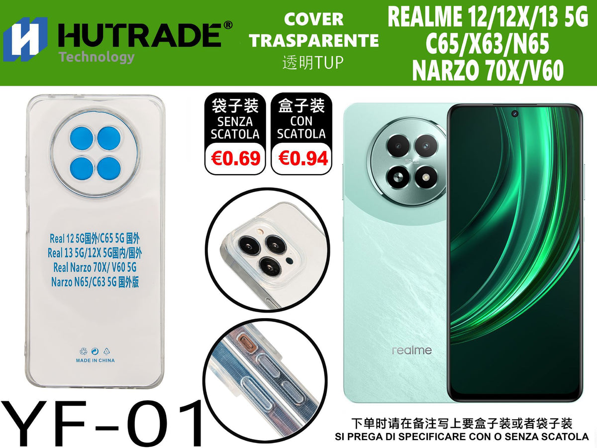 COVER TRASPARENTE REALME 12 5G/13 5G/C65 5G/NARZO 70X – YF01 011903