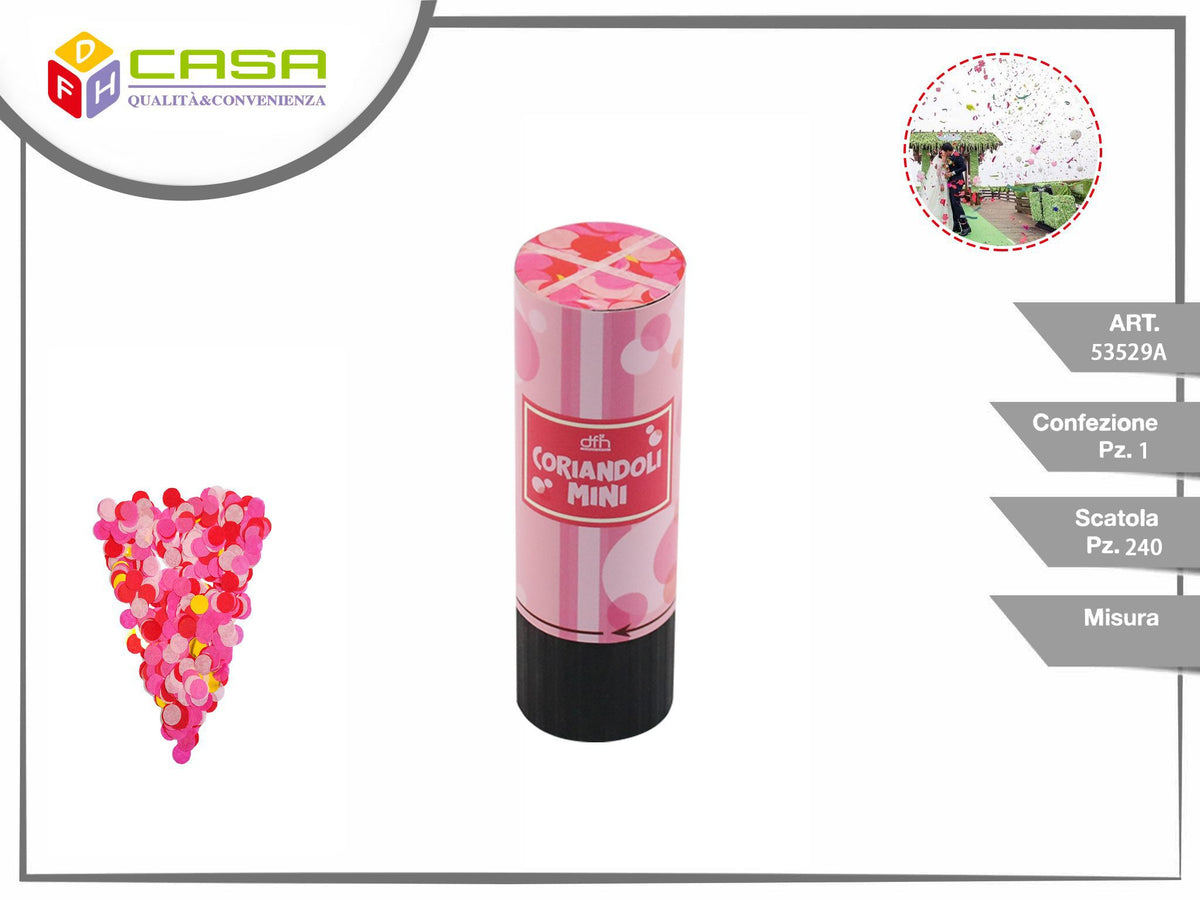 Sparacoriandoli mini con coriandoli rotondi