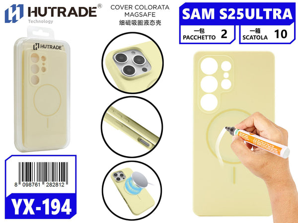 YX-194 COVER COLORATA MAGSAFE SAM S25 ULTRA GIALLO