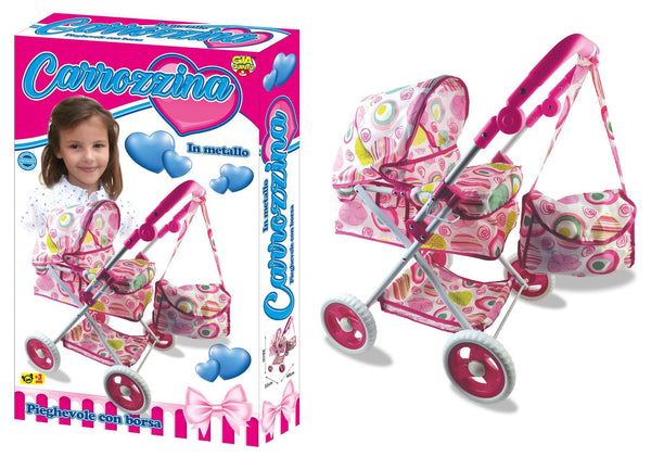 Carrozzina con manico per bambole GV8193