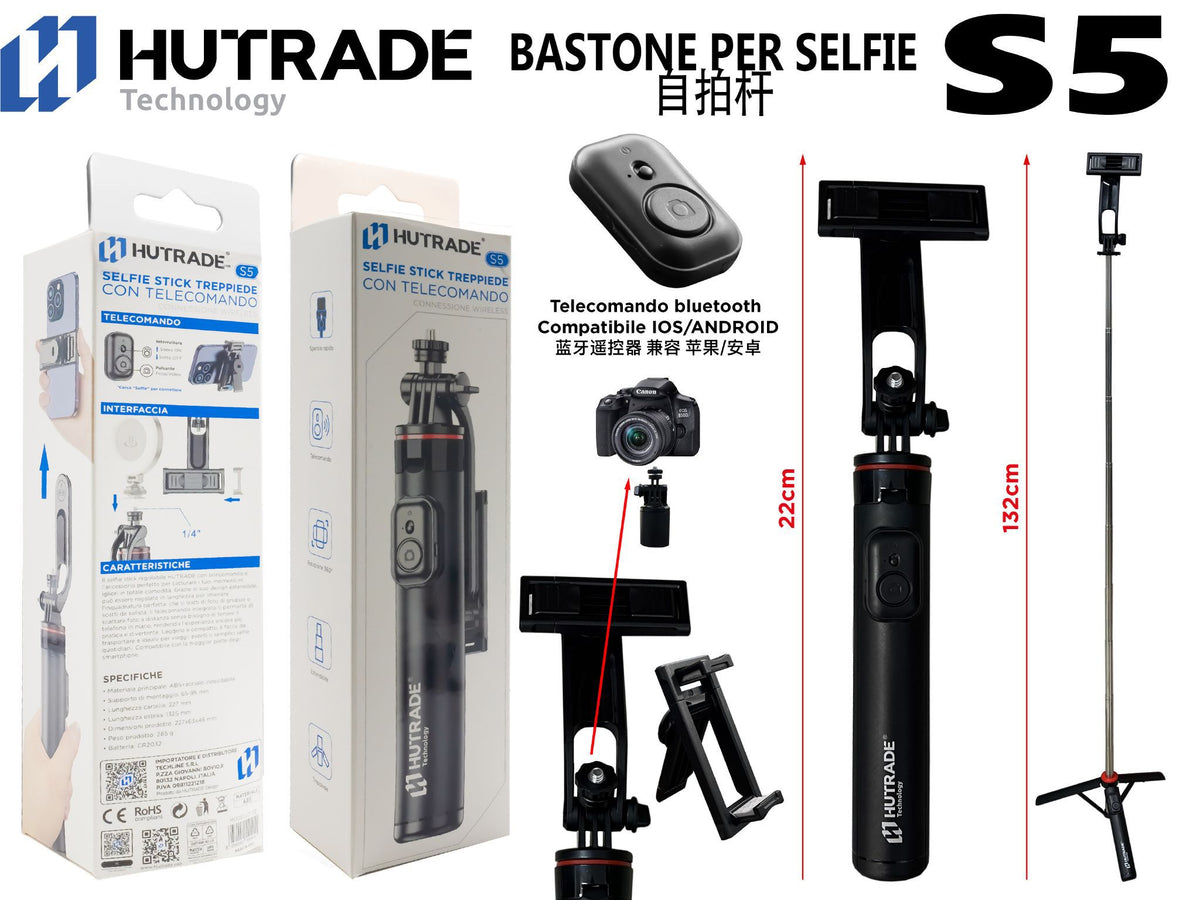 S5 BASTONE SELFIE BLUETOOTH FUNZIONE TRIPIEDE
