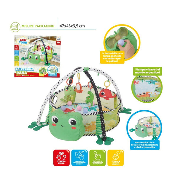 Palestrina sensoriale Baby Toon Rana 2 in 1 con palline