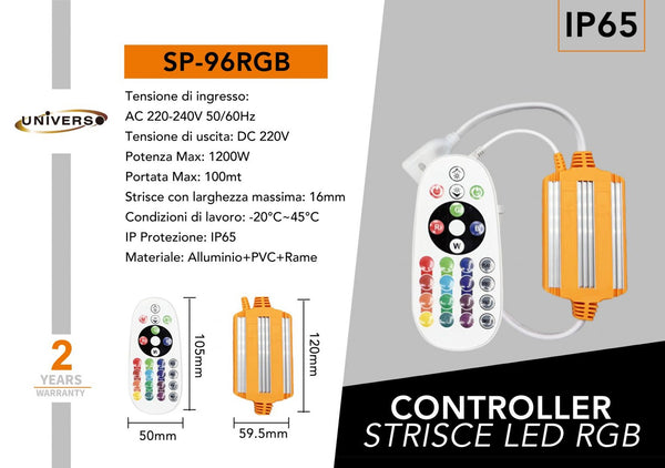 Comando per illuminazione – SP-96RGB