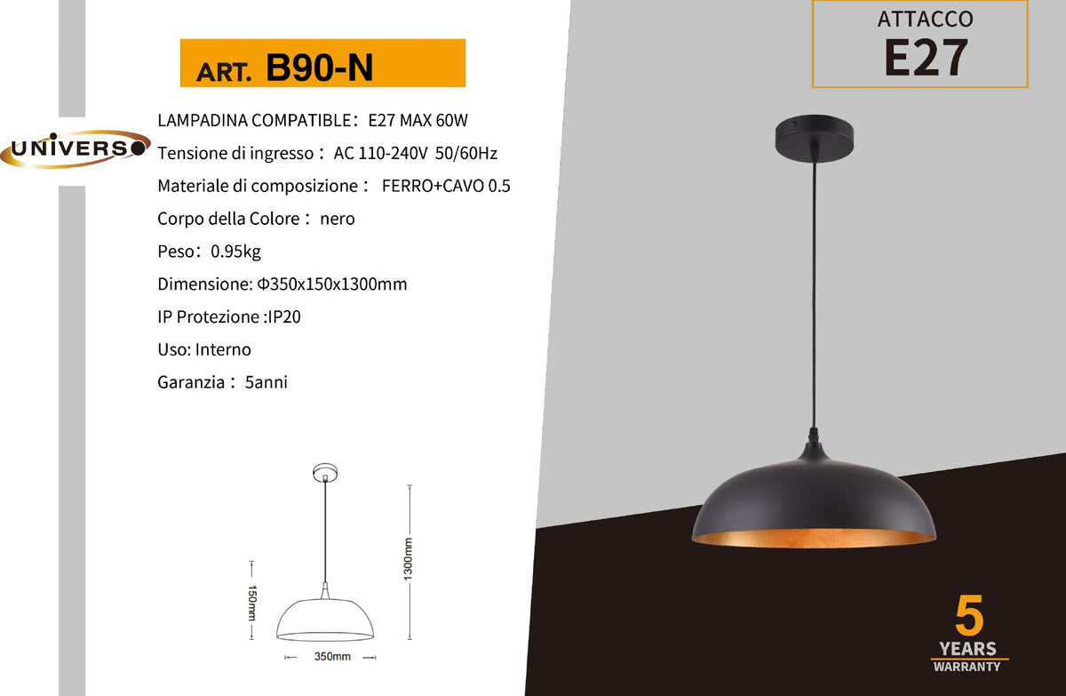 Lampadario Da Soffitto Universo – B90-N