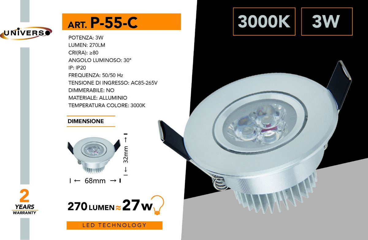 Lampada Da Soffitto Universo – P-55C