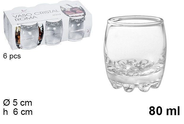 Pack 6 bicchierini Roma 80 ml