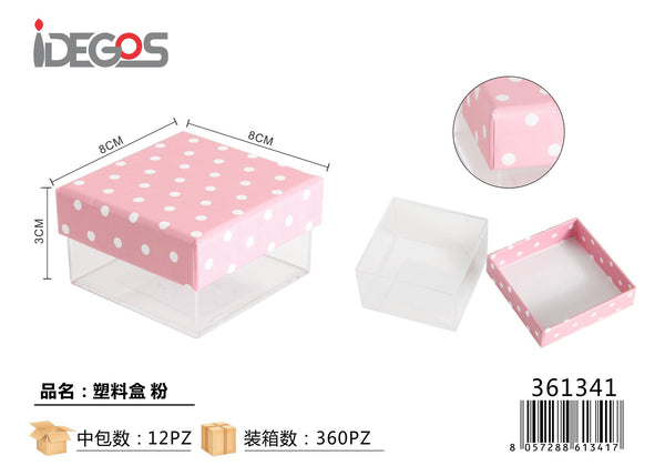 Scatolina regalo rosa a pois