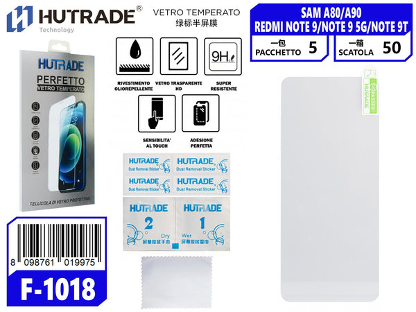 PELLICOLA DI VETRO A80/A90/REDMI NOTE 9/NOTE 9 5G/NOTE 9T