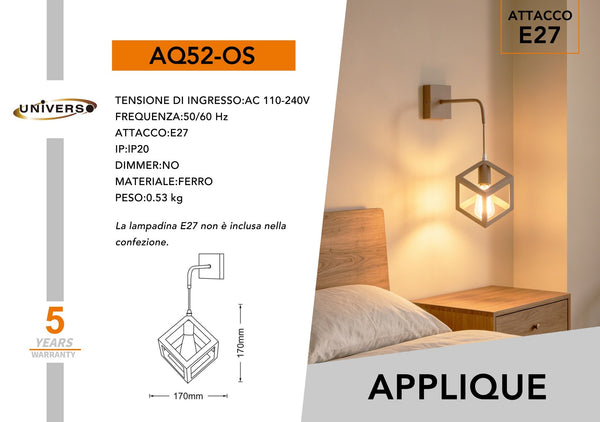Applique Da Muro Universo – AQ52-OS